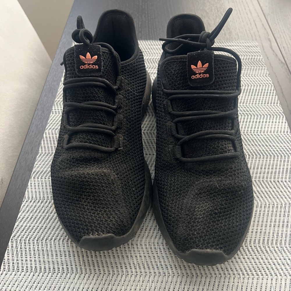 Adidas Tubular AC8333 Black Mesh Sneakers with pinkish Accents